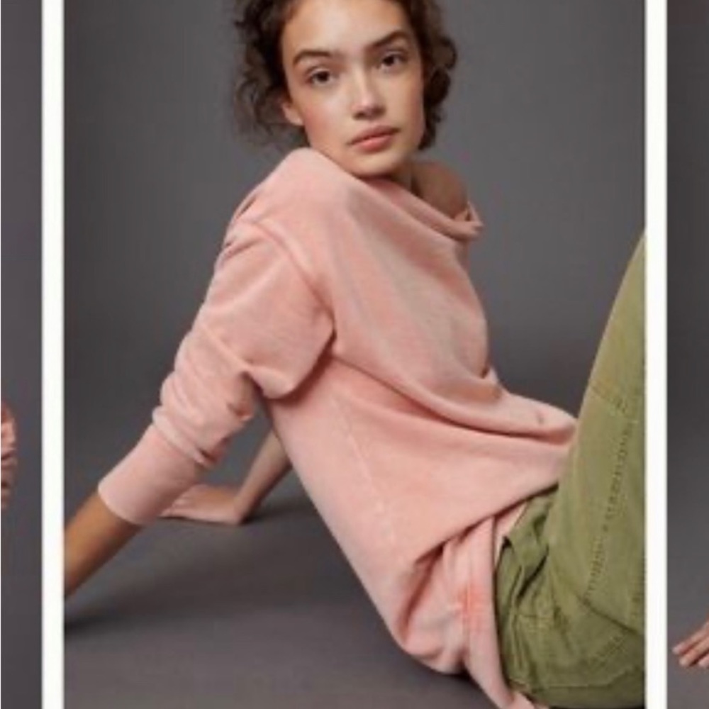 Pilcro by Anthropologie Coral Boat Neck Pullover Sweater